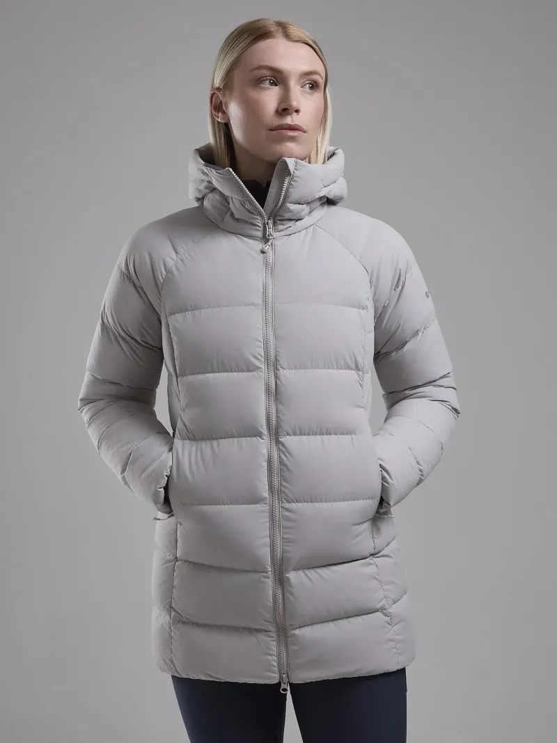 Montane Insulated Jackets-Womens Tundra Hoodie - Oyster