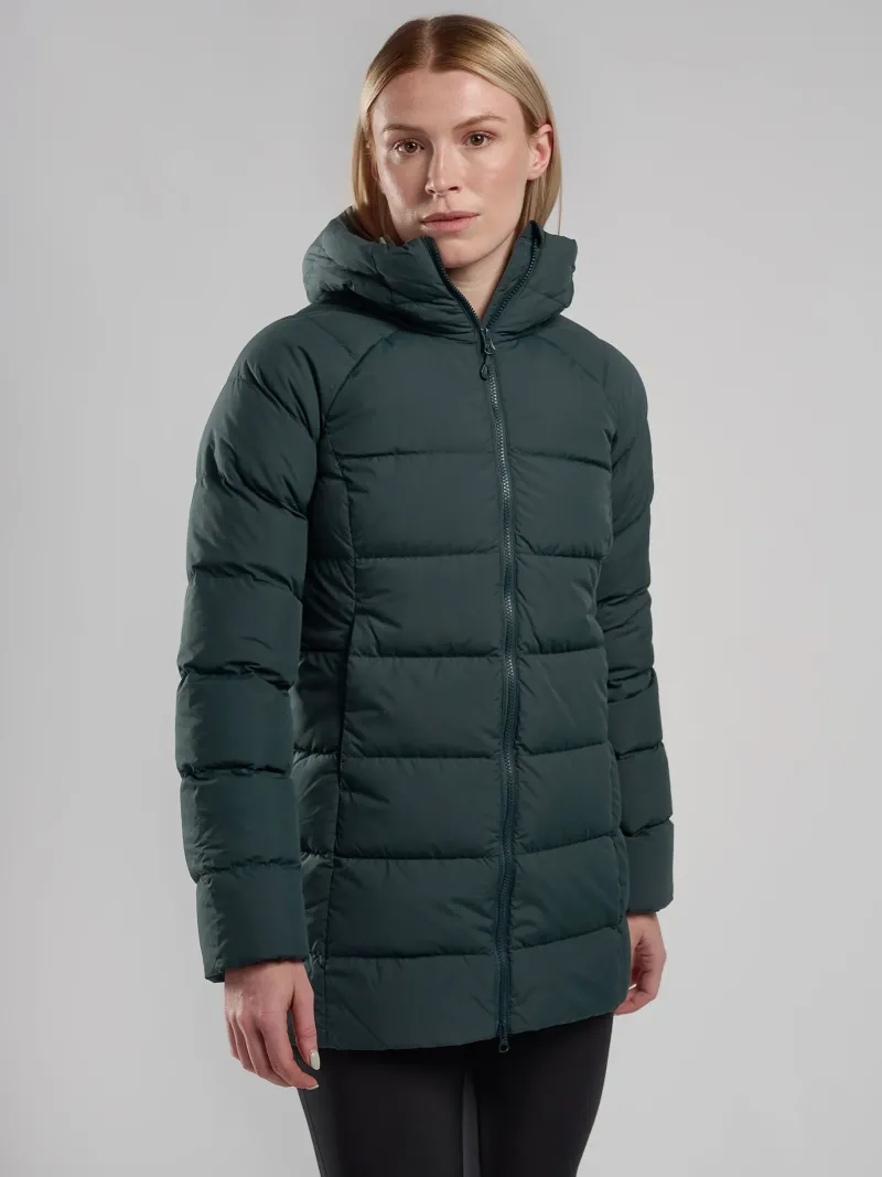 Montane Insulated Jackets-Womens Tundra Hoodie - Deep Forest