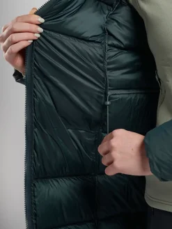 Montane Insulated Jackets-Womens Tundra Hoodie - Deep Forest