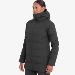 Montane Insulated Jackets-Womens Tundra Hoodie - Black
