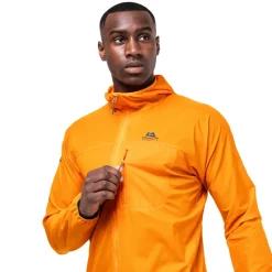 Mountain Equipment Softshell Jackets-Mens Aerofoil Hooded Jacket - Ember