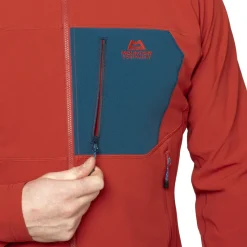 Mountain Equipment Softshell Jackets-Mens Arrow 1/4 Zip - Anvil-Redrock