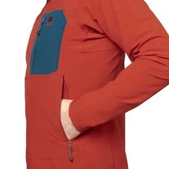 Mountain Equipment Softshell Jackets-Mens Arrow 1/4 Zip - Vine-Anvil Grey