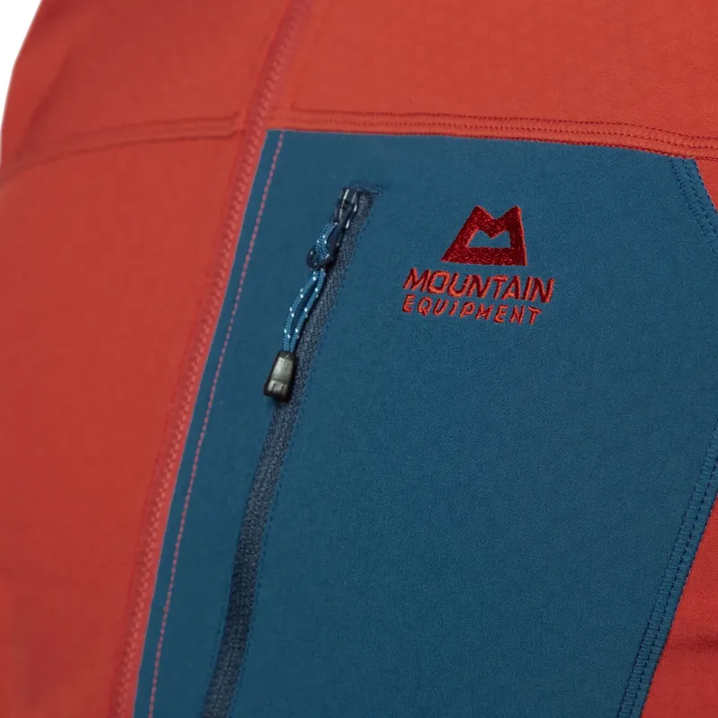 Mountain Equipment Softshell Jackets-Mens Arrow 1/4 Zip - Vine-Anvil Grey
