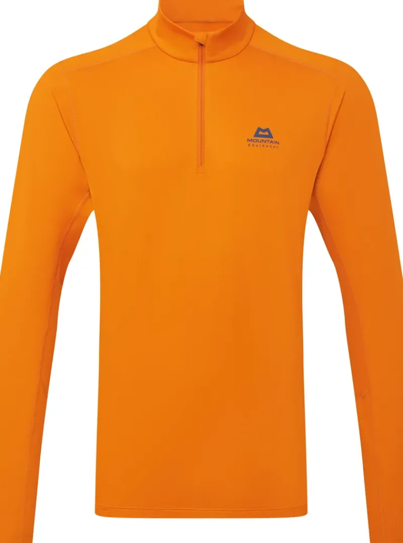 Mountain Equipment T-Shirts & Baselayers-Mens Cerrig LS Zip-T - Rust