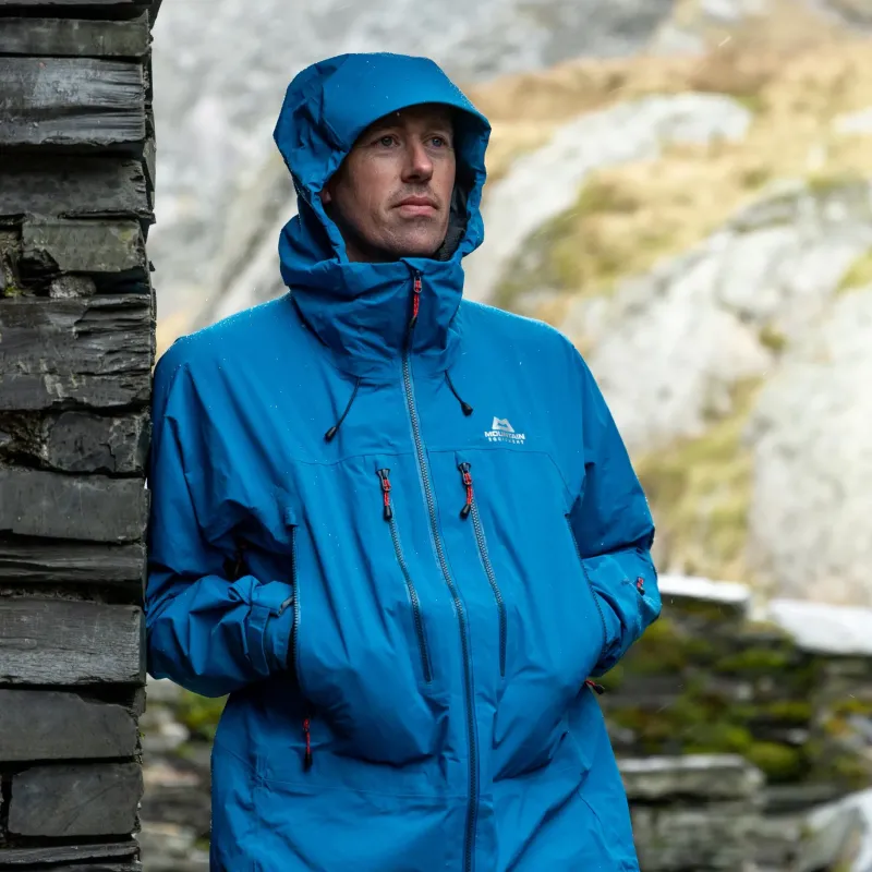 Mountain Equipment Waterproof Jackets-Mens Changabang Jacket - Mykonos Blue