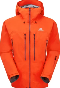 Mountain Equipment Waterproof Jackets-Mens Changabang Jacket - Cardinal Orange
