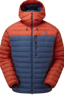 Mountain Equipment Insulated Jackets-Mens Earthrise Hooded Jacket - Dusk-Red Rock