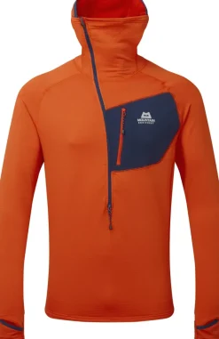 Mountain Equipment Fleece & Mid Layer-Mens Eclipse Hooded Zip-T - Magma-Medieval