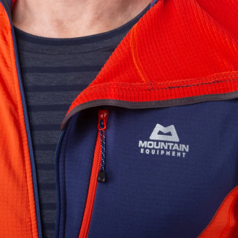 Mountain Equipment Fleece & Mid Layer-Mens Eclipse Hooded Zip-T - Magma-Medieval