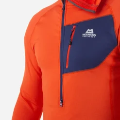 Mountain Equipment Fleece & Mid Layer-Mens Eclipse Hooded Zip-T - Magma-Medieval