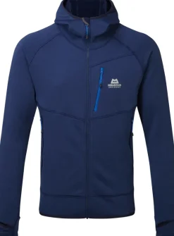 Mountain Equipment Fleece & Mid Layer-Mens Eclipse Hooded Jacket - Medieval Blue