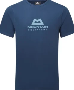 Mountain Equipment T-Shirts & Baselayers-Mens Emblem Tee - Denim Blue