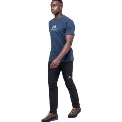 Mountain Equipment T-Shirts & Baselayers-Mens Emblem Tee - Denim Blue