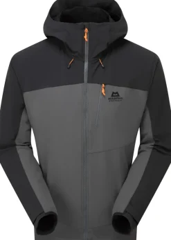 Mountain Equipment Softshell Jackets-Mens Frontier Jacket - Anvil Grey-Black