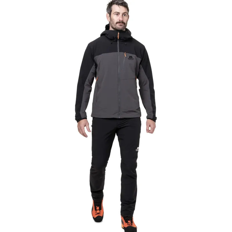 Mountain Equipment Softshell Jackets-Mens Frontier Jacket - Anvil Grey-Black