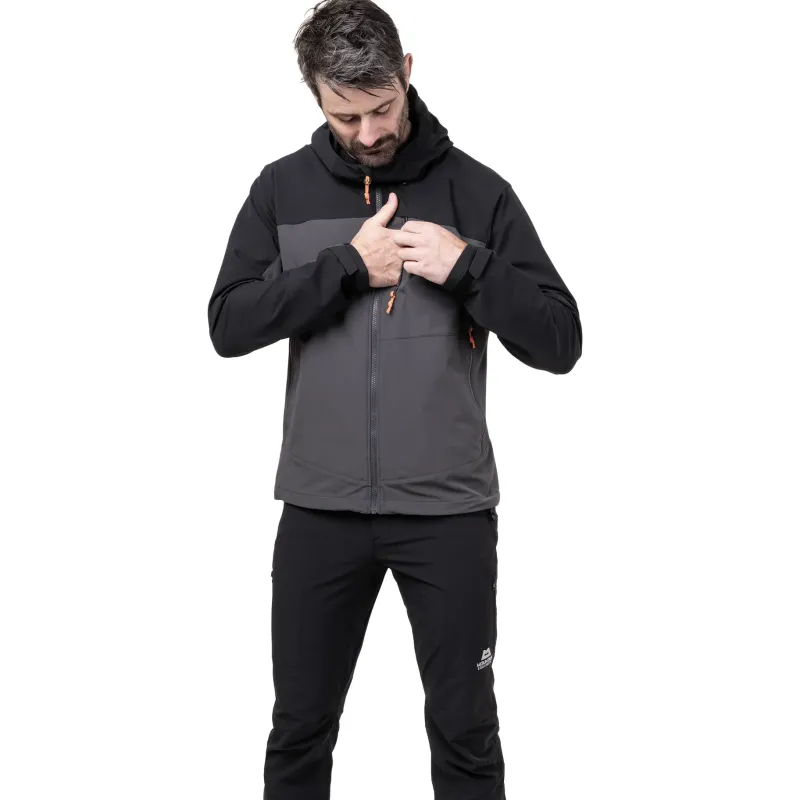 Mountain Equipment Softshell Jackets-Mens Frontier Jacket - Anvil Grey-Black