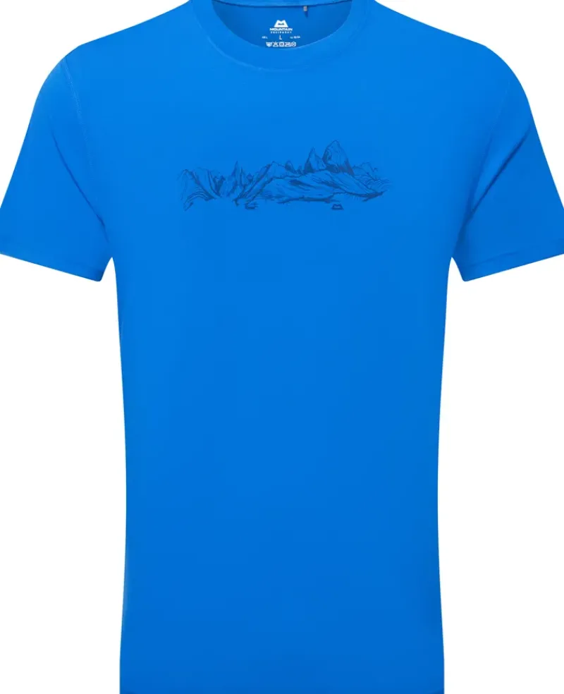 Mountain Equipment T-Shirts & Baselayers-Mens Groundup Skyline Tee - Atlantic Blue