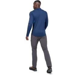 Mountain Equipment T-Shirts & Baselayers-Mens Ignis LS Zip Tee - Admiral-Atlantic