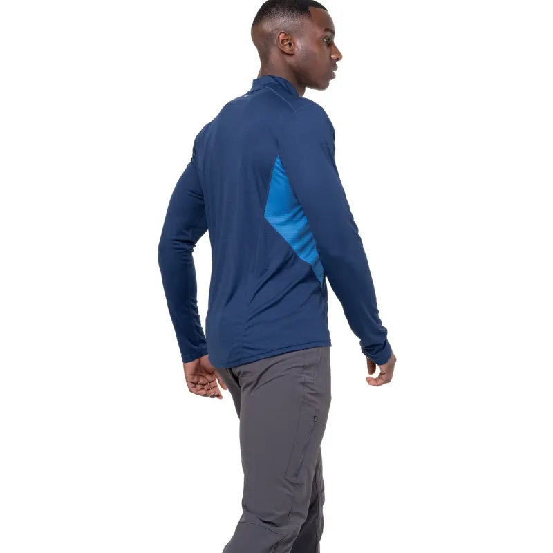 Mountain Equipment T-Shirts & Baselayers-Mens Ignis LS Zip Tee - Admiral-Atlantic