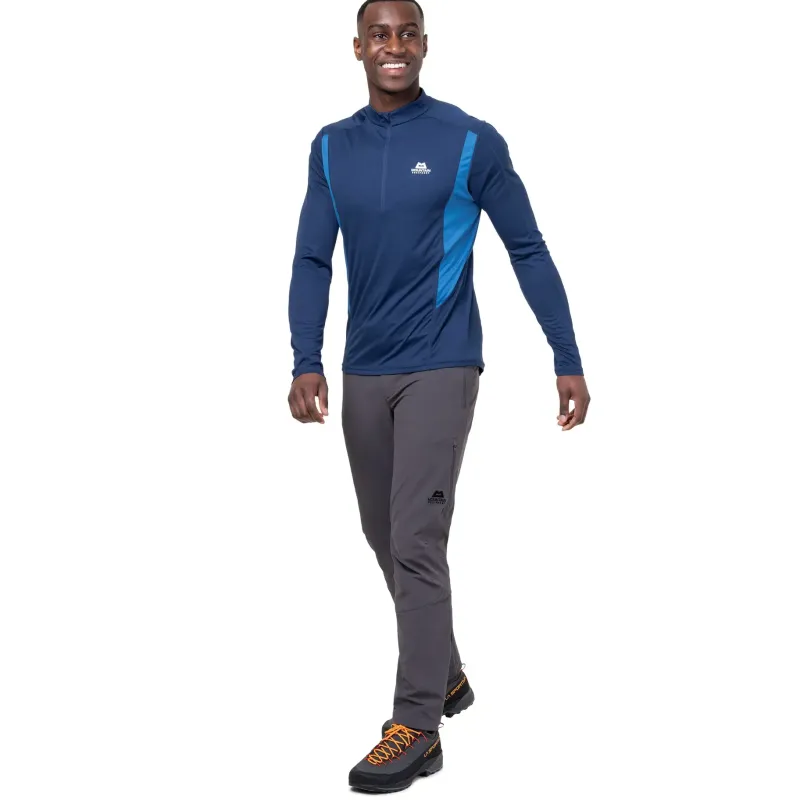 Mountain Equipment T-Shirts & Baselayers-Mens Ignis LS Zip Tee - Cosmos-Dusk