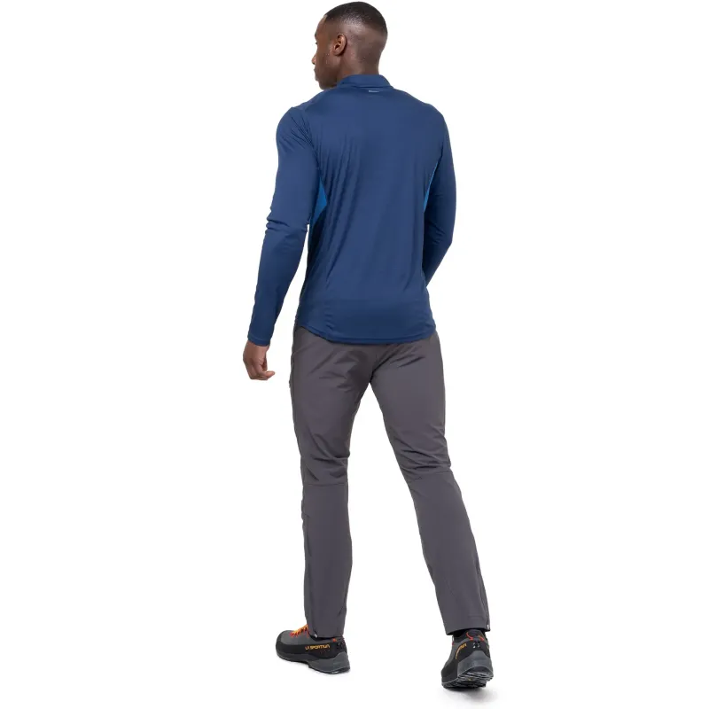 Mountain Equipment T-Shirts & Baselayers-Mens Ignis LS Zip Tee - Cosmos-Dusk