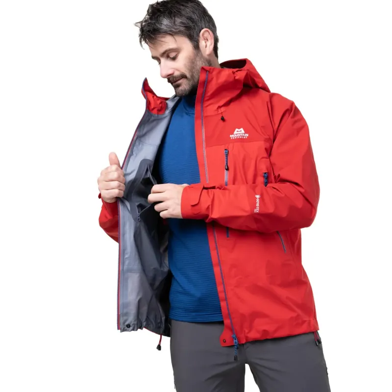 Mountain Equipment Waterproof Jackets-Mens Lhotse Jacket - Imperial Red-Crimson