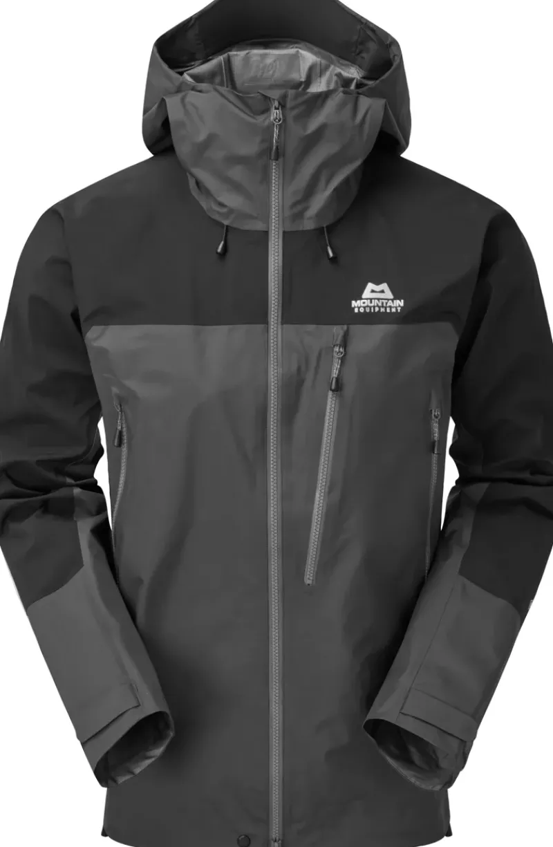 Mountain Equipment Waterproof Jackets-Mens Lhotse Jacket - Anvil Grey-Black
