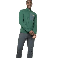 Mountain Equipment Fleece & Mid Layer-Mens Lumiko Zip-T Fleece - Fern-Ombre