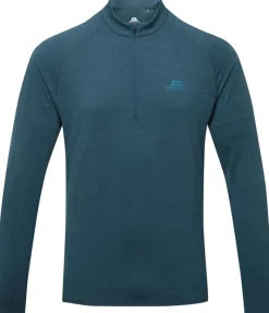 Mountain Equipment T-Shirts & Baselayers-Mens Nava LS Zip T - Majolica Blue