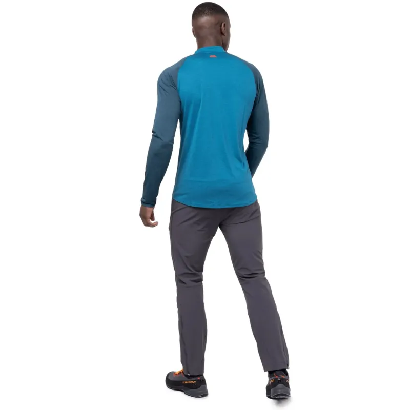 Mountain Equipment T-Shirts & Baselayers-Mens Nava LS Zip T - Majolica Blue