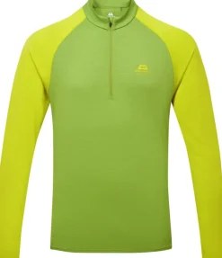 Mountain Equipment T-Shirts & Baselayers-Mens Nava LS Zip T - Cactus-Vine