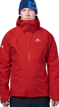 Mountain Equipment Waterproof Jackets-Mens Nunatak Jacket - Chili Red