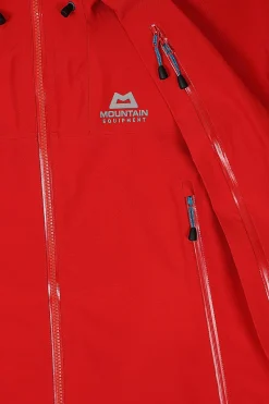 Mountain Equipment Waterproof Jackets-Mens Nunatak Jacket - Chili Red