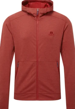 Mountain Equipment Fleece & Mid Layer-Mens Oracool Hooded Jacket - Merlot