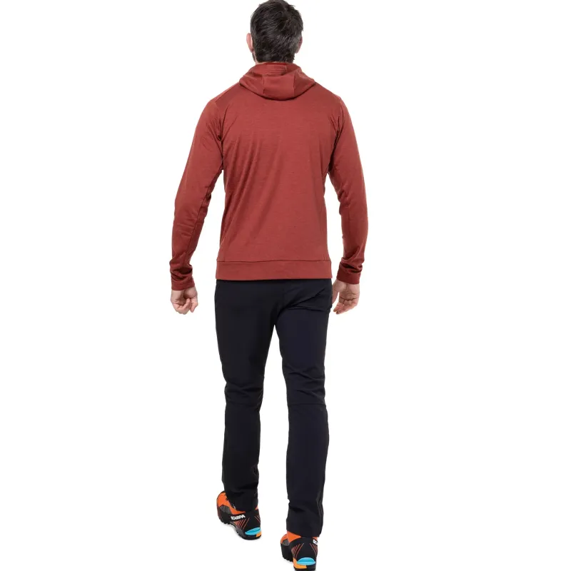 Mountain Equipment Fleece & Mid Layer-Mens Oracool Hooded Jacket - Merlot