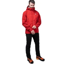 Mountain Equipment Waterproof Jackets-Mens Saltoro Jacket - Imperial Red-Crimson