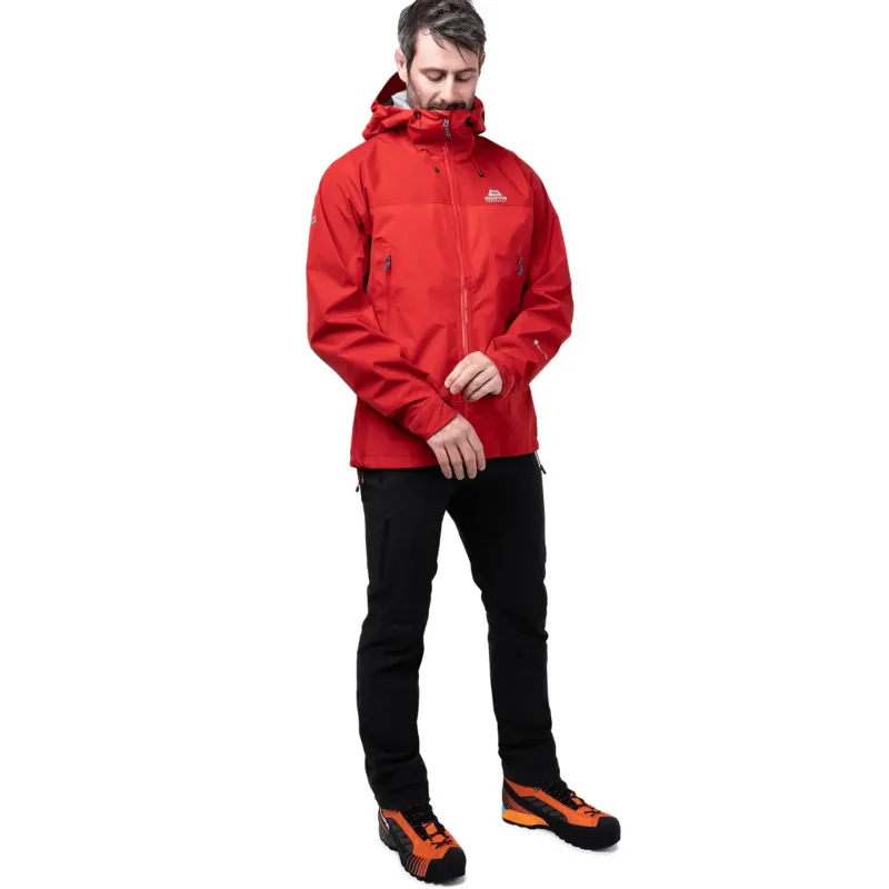 Mountain Equipment Waterproof Jackets-Mens Saltoro Jacket - Imperial Red-Crimson