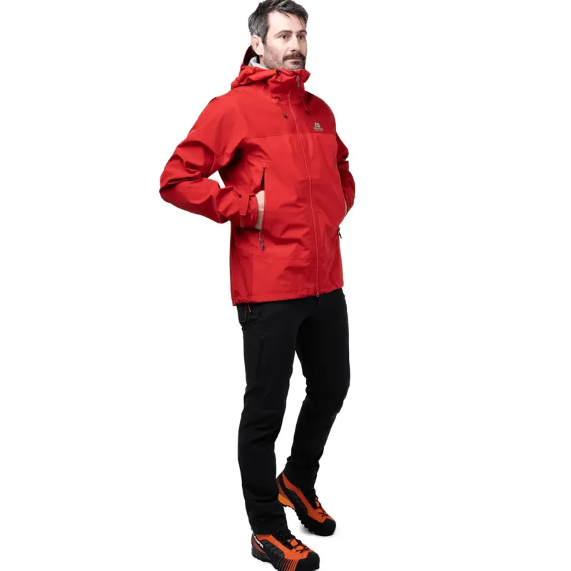Mountain Equipment Waterproof Jackets-Mens Saltoro Jacket - Imperial Red-Crimson