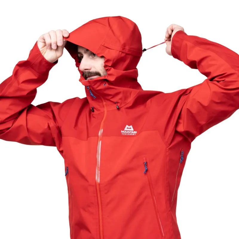 Mountain Equipment Waterproof Jackets-Mens Saltoro Jacket - Imperial Red-Crimson