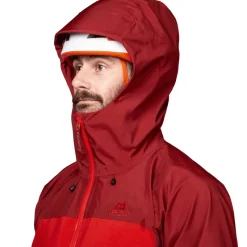 Mountain Equipment Waterproof Jackets-Mens Shigri Jacket - Chili Red-Merlot