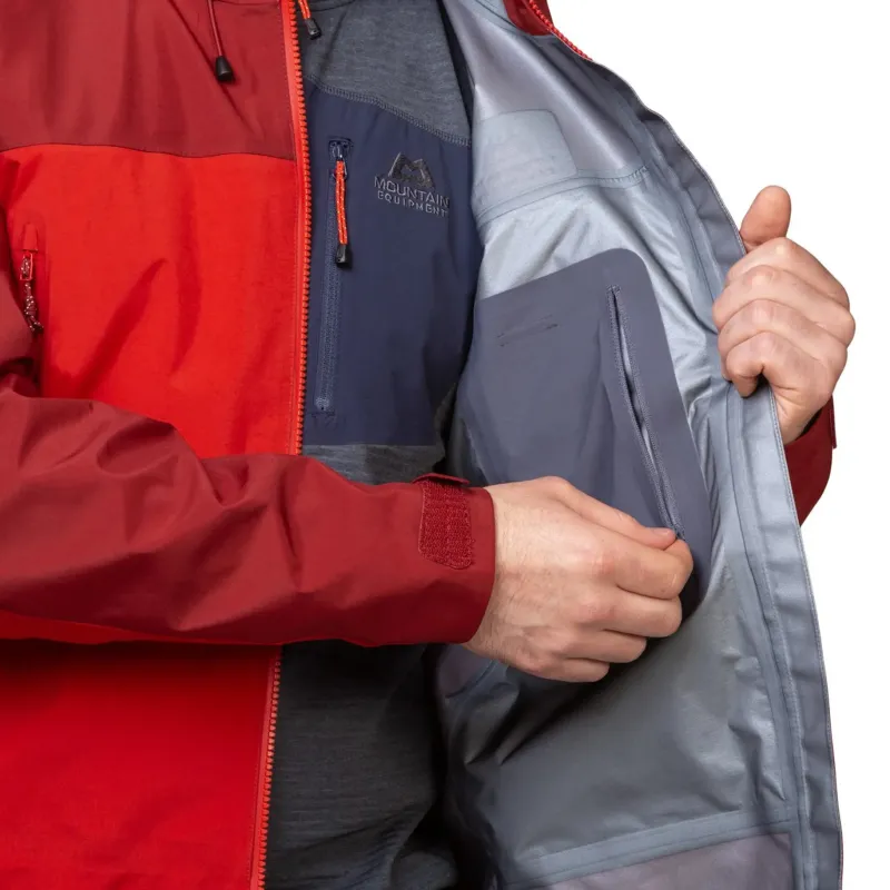 Mountain Equipment Waterproof Jackets-Mens Shigri Jacket - Chili Red-Merlot