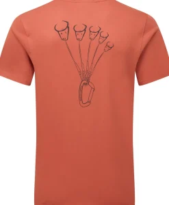 Mountain Equipment T-Shirts & Baselayers-Mens Yorik On Wire Tee - Etruscan Red