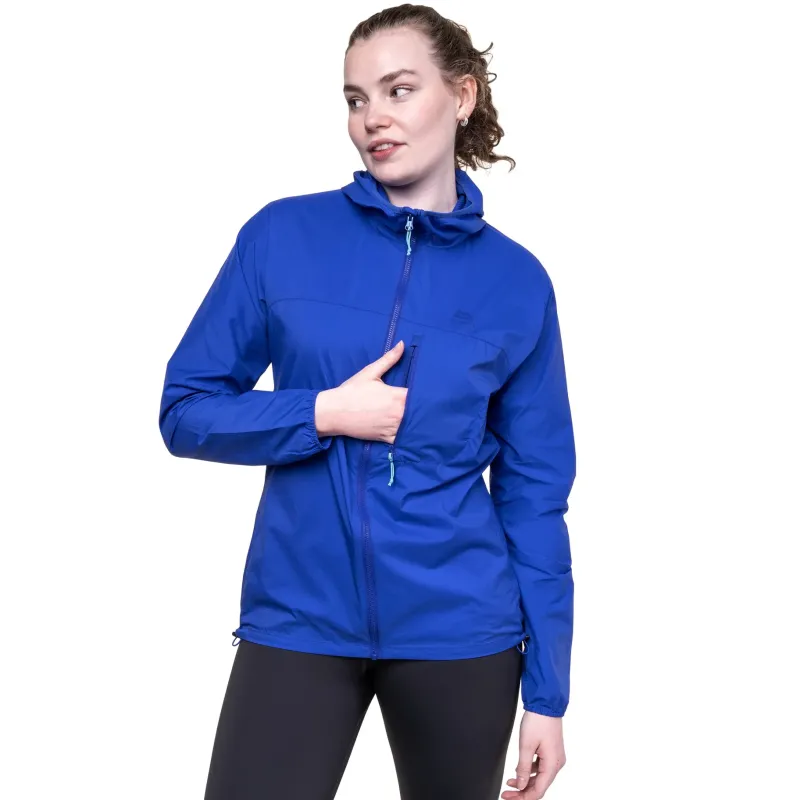 Mountain Equipment Softshell Jackets-Womens Aerofoil Hooded Jacket - Vivid Blue