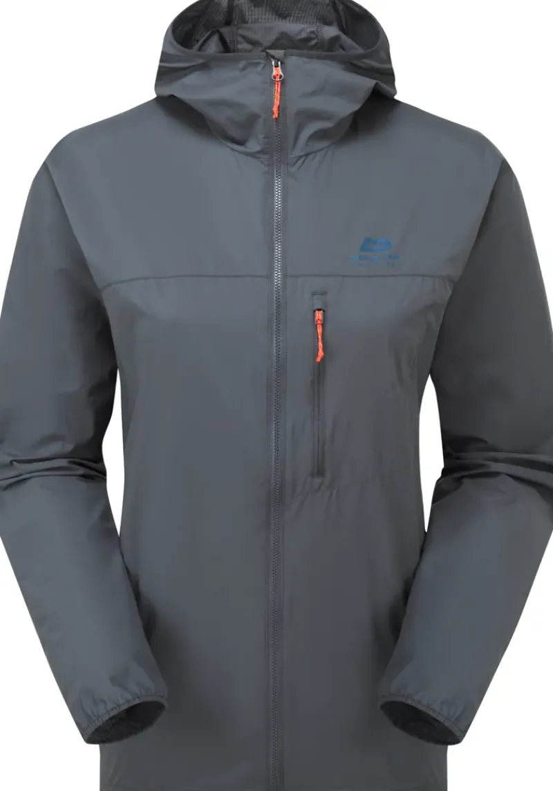 Mountain Equipment Softshell Jackets-Womens Aerofoil Hooded Jacket - Blue Nights