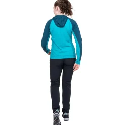 Mountain Equipment Fleece & Mid Layer-Womens Aiguille Hooded Top - Topaz-Majolica