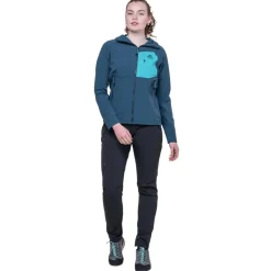 Mountain Equipment Softshell Jackets-Womens Arrow Hooded Jacket - Chili Red-Dusk