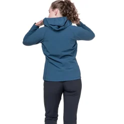 Mountain Equipment Softshell Jackets-Womens Arrow Hooded Jacket - Chili Red-Dusk