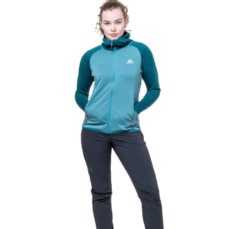 Mountain Equipment Fleece & Mid Layer-Womens Eclipse Hooded Jacket - Medieval Blue