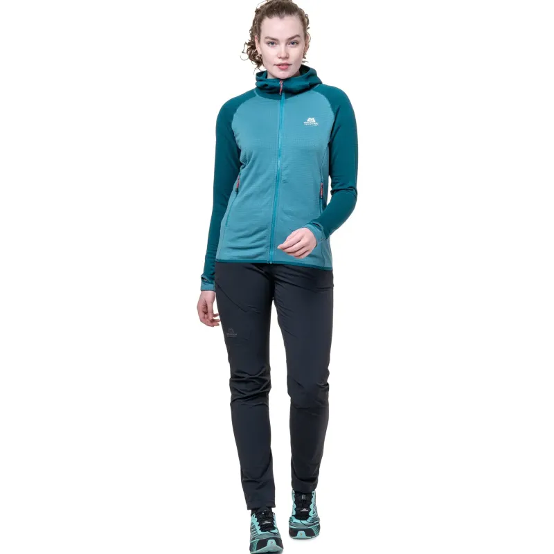 Mountain Equipment Fleece & Mid Layer-Womens Eclipse Hooded Jacket - Medieval Blue